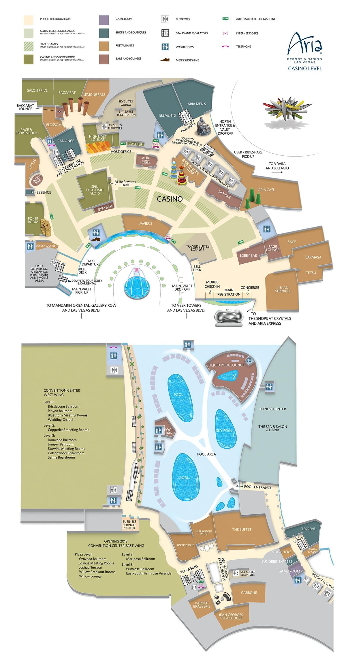 Las Vegas aria mapě