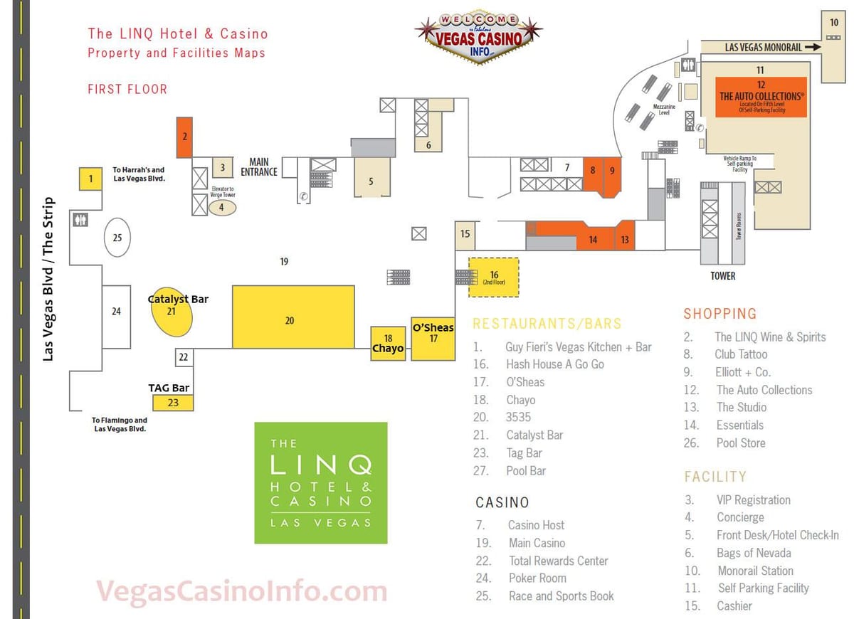 mapa Linq Las Vegas