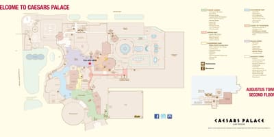 Caesars v Las Vegas mapě