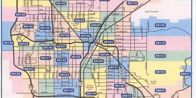 Psč mapa Las Vegas