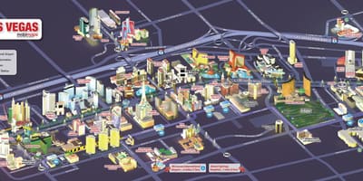 Vegas chůze mapě