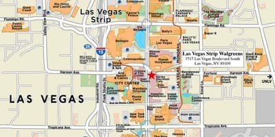 Las Vegas, město, mapa