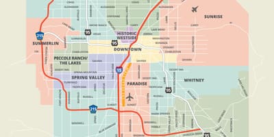 Las Vegas na mapě