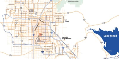 Mapa Las Vegas oblast