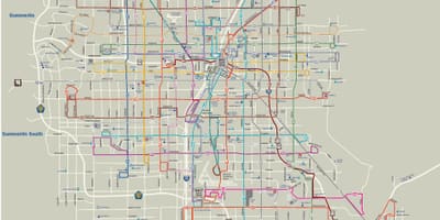 Las Vegas doprava mapa