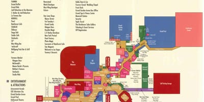 Mapa MGM grand v Las Vegas