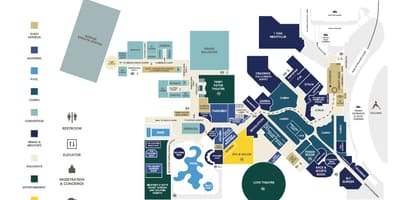 Mapa Mirage v Las Vegas