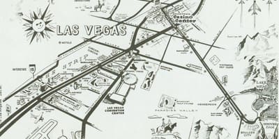 Old Las Vegas strip mapě