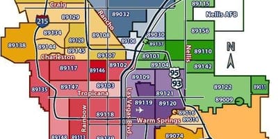 Las Vegas mapa s psč