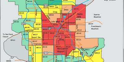 Zločin v Las Vegas mapě